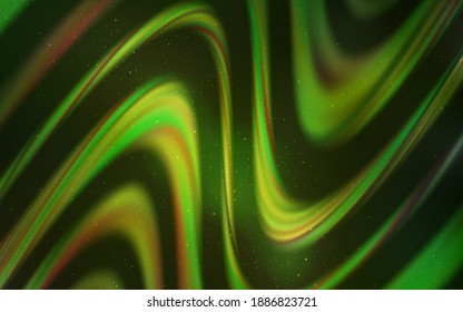 Light Green vector background with galaxy stars. Blurred decorative design in simple style with galaxy stars. Template for cosmic backgrounds.