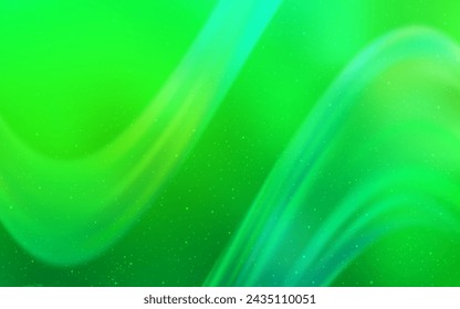Fondo de vector verde claro con estrellas de galaxia. Ilustración abstracta moderna con estrellas Big Dipper. Patrón para anuncios futuristas, folletos.