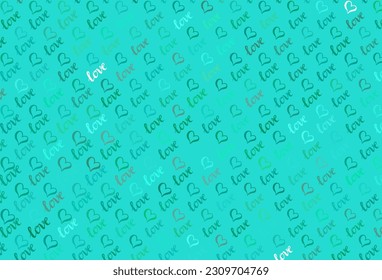 Light Green vector background and hearts  Illustration and shapes gradient hearts blur backdrop  Design for business advert anniversary 