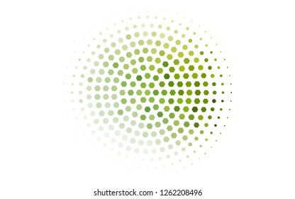 Light Green vector background with hexagons. Illustration of colored hexagons on white surface. New design for website's poster, banner.