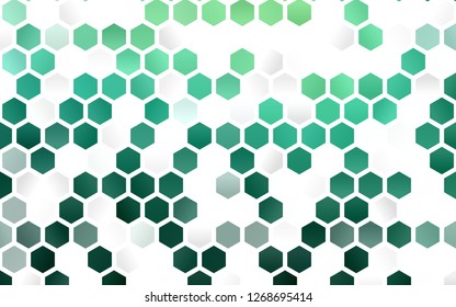 Light Green vector background with hexagons. Illustration with set of colorful hexagons. Beautiful design for your business advert.