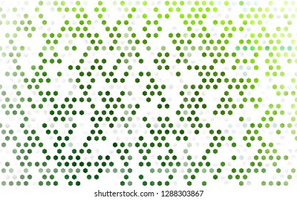 Light Green vector background with hexagons. Colorful hexagons on white backdrop. Pattern for texture of wallpapers.