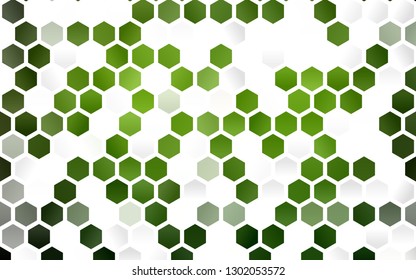 Light Green vector background with hexagons. Illustration with set of colorful hexagons. New template for your brand book.