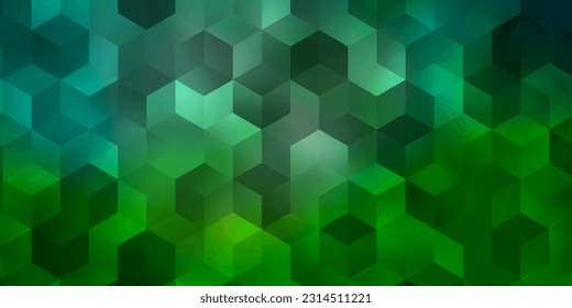 Light Green vector background with hexagons. Colorful hexagons on blur backdrop. Design for your business advert.