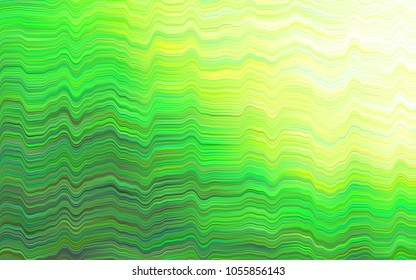 Light Green vector background with lamp shapes. Modern gradient abstract illustration with bandy lines. Brand-new design for your ads, poster, banner.