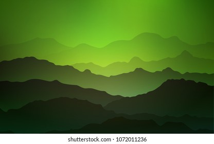 Light Green vector background with lamp shapes. Glitter abstract illustration with wry lines. A new texture for your  ad, booklets, leaflets.