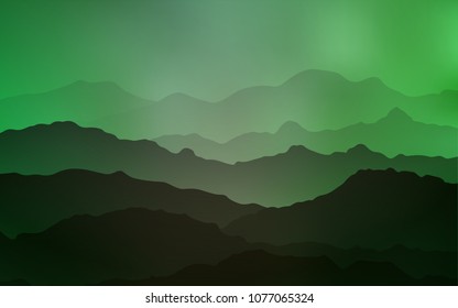 Light Green vector background with lamp shapes. Brand-new colored illustration in mountain style with gradient. The template for cell phone backgrounds.