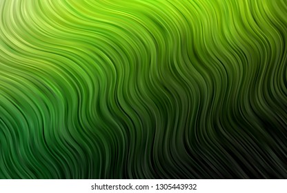 Light Green vector background with lamp shapes. Shining illustration, which consist of blurred lines, circles. Brand new design for your ads, poster, banner.
