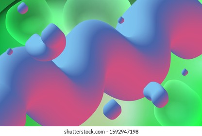 Light Green vector background with lamp shapes. Modern gradient abstract illustration with bandy lines. The elegant pattern for brand book.