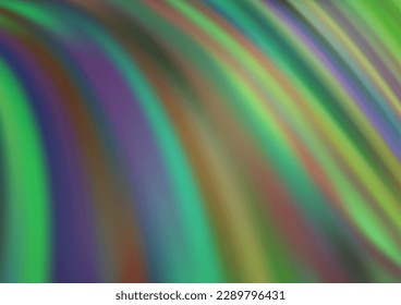 Light Green vector background with lamp shapes. Shining illustration, which consist of blurred lines, circles. A completely new template for your business design.