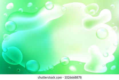 Light Green vector background with lava shapes. Colorful illustration in abstract memphis style with gradient. A completely new memphis design for your business.