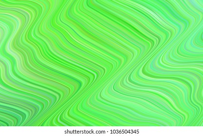 Light Green vector background with lava shapes. Glitter abstract illustration with wry lines. Memphis design for your web site.