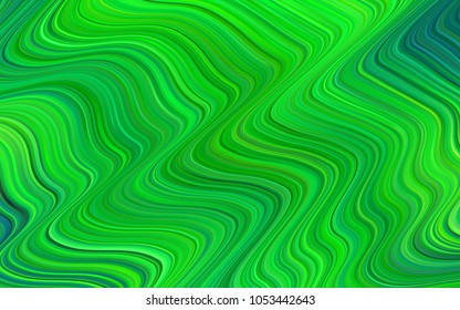 Light Green vector background with lava shapes. Shining crooked illustration in memphis style. The best blurred design for your business.