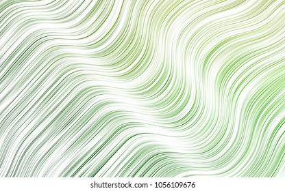 Light Green vector background with lava shapes. Shining illustration, which consist of blurred lines, circles. Pattern for your business design.