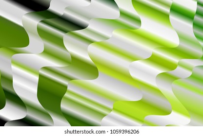 Light Green vector background with lava shapes. Modern gradient abstract illustration with bandy lines. The best blurred design for your business.