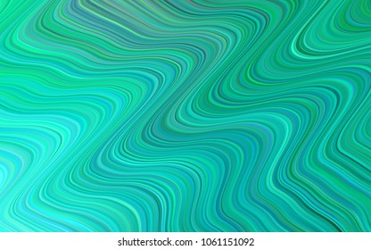 Light Green vector background with lava shapes. A vague circumflex abstract illustration with gradient. The elegant pattern for brand book.