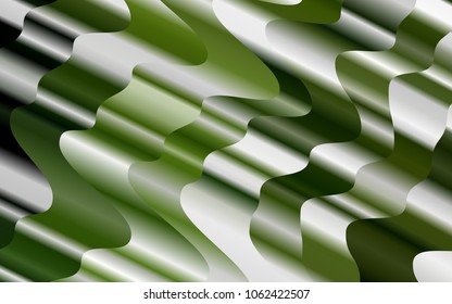 Light Green vector background with lava shapes. Colorful abstract illustration with gradient lines. A completely new template for your business design.