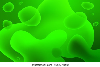 Light Green vector background with lava shapes. Glitter abstract illustration with wry lines. The elegant pattern for brand book.