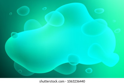 Light Green vector background with lava shapes. Glitter abstract illustration with wry lines. New composition for your brand book.