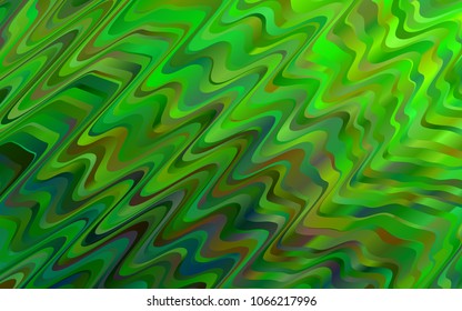 Light Green vector background with lava shapes. Colorful illustration in abstract marble style with gradient. New composition for your brand book.