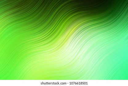 Light Green vector background with lava shapes. Modern gradient abstract illustration with bandy lines. The elegant pattern for brand book.