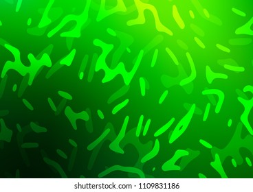 Light Green vector background with lava shapes. A completely new color illustration in marble style. Brand new design for your ads, poster, banner.