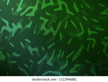 Light Green vector background with lava shapes. A vague circumflex abstract illustration with gradient. The template for cell phone backgrounds.