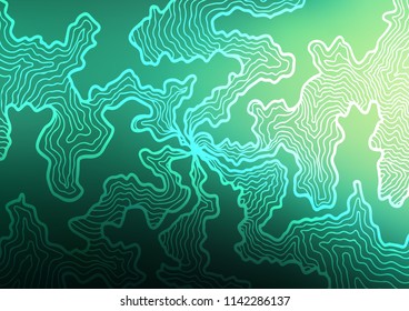 Light Green vector background with lava shapes. A completely new color illustration in marble style. Textured wave pattern for backgrounds.