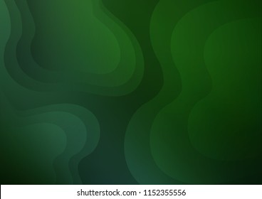 Light Green vector background with lava shapes. Glitter abstract illustration with wry lines. Brand new design for your ads, poster, banner.