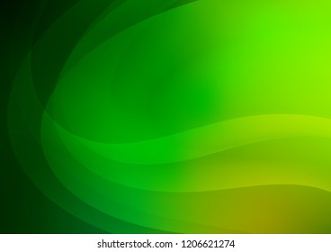 Light Green vector background with lava shapes. Shining illustration, which consist of blurred lines, circles. Pattern for your business design.