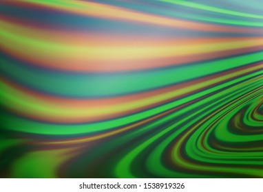 Light Green vector background with lava shapes. Colorful abstract illustration with gradient lines. The elegant pattern for brand book.