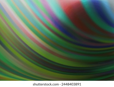 Light Green vector background with lava shapes. Shining illustration, which consist of blurred lines, circles. Marble design for your web site.