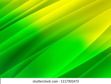Light Green vector background with lines. Lines on blurred abstract background with gradient. The pattern can be used for websites.