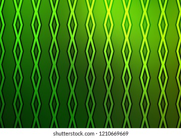Light Green vector background with lines, rhombuses. Shining colorful illustration with lines, rectangles. Pattern for ads, posters, banners.