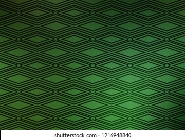 Light Green vector background with lines, rhombuses. Glitter abstract illustration with colorful lines, rhombuses. Pattern for websites, landing pages.
