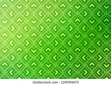 Light Green vector background with lines, rhombuses. Glitter abstract illustration with colorful lines, rhombuses. Pattern for ads, posters, banners.