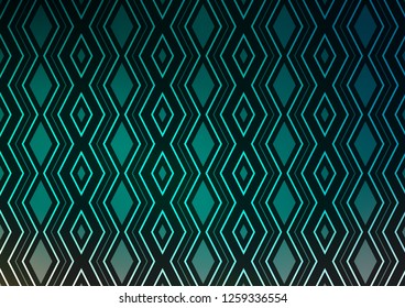 Light Green vector background with lines, rhombuses. Shining colorful illustration with lines, rectangles. Pattern for websites, landing pages.