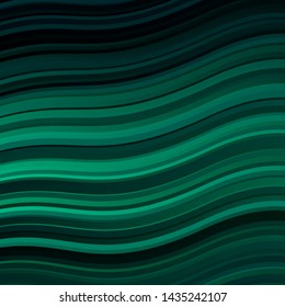Light Green vector background with lines. Abstract illustration with bandy gradient lines. Smart design for your promotions.