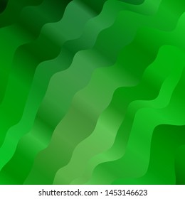 Light Green vector background with lines. Colorful illustration in abstract style with bent lines. Pattern for commercials, ads.