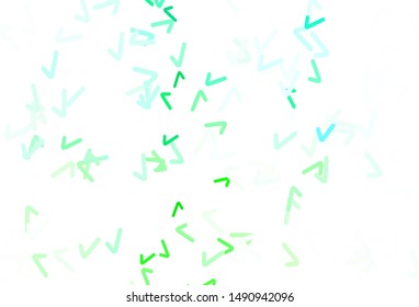 Light Green vector background with lines. Geometric illustration in abstract style with gradient.  Colorful wave pattern for your design.