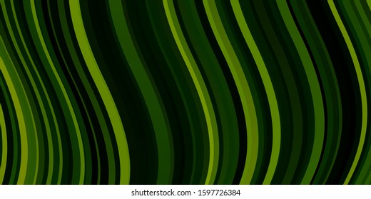 Light Green vector background with lines. Abstract gradient illustration with wry lines. Template for cellphones.