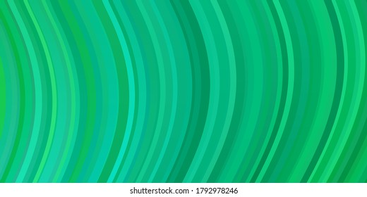 Light Green vector background with lines. Bright sample with colorful bent lines, shapes. Best design for your ad, poster, banner.