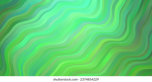 Light Green vector background with lines. Colorful illustration, which consists of curves. Best design for your posters, banners.