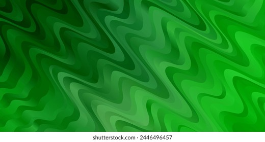 Light Green vector background with lines. Abstract gradient illustration with wry lines. Pattern for websites, landing pages.