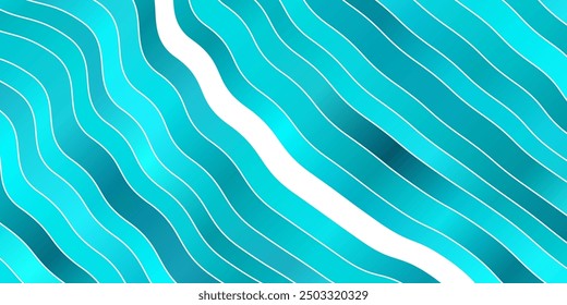 Light Green vector background with lines. Colorful illustration with curved lines. Pattern for commercials, ads.