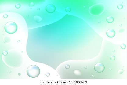 Light Green vector background with liquid shapes. Geometric illustration in memphis style with gradient.  A completely new memphis design for your business.