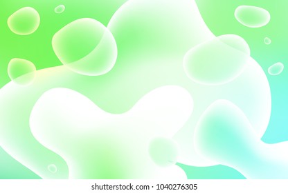 Light Green vector background with liquid shapes. An elegant bright illustration with gradient. The best blurred design for your business.