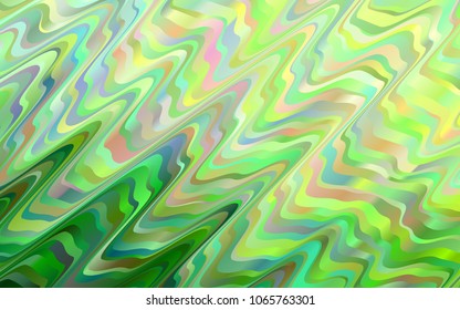 Light Green vector background with liquid shapes. Colorful illustration in abstract marble style with gradient. New composition for your brand book.