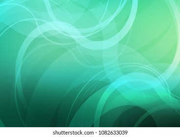 Light Green vector background with liquid shapes. Creative illustration in halftone marble style with gradient. Textured wave pattern for backgrounds.