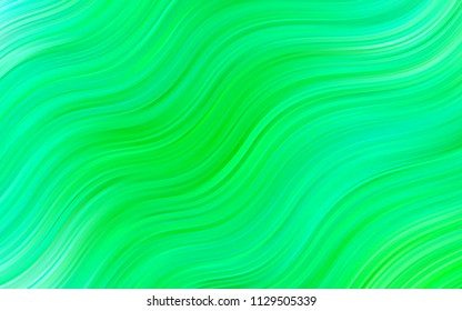 Light Green vector background with liquid shapes. Shining crooked illustration in marble style. A completely new template for your business design.